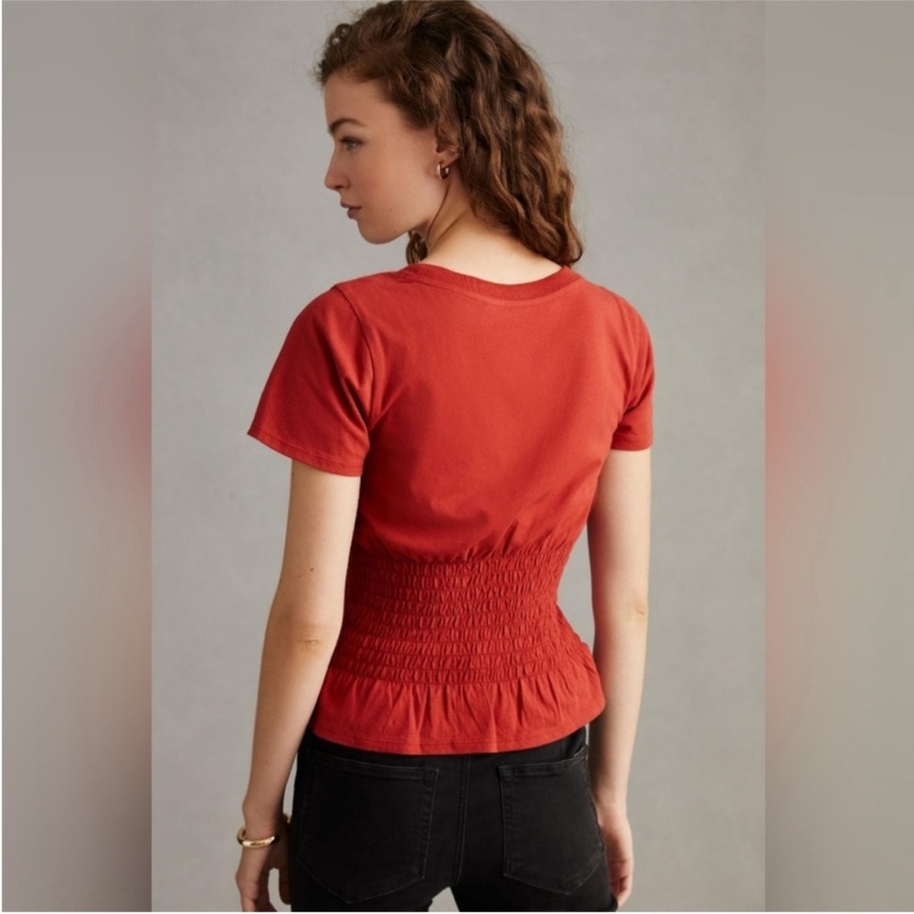 MAEVE SMOCKED TEE